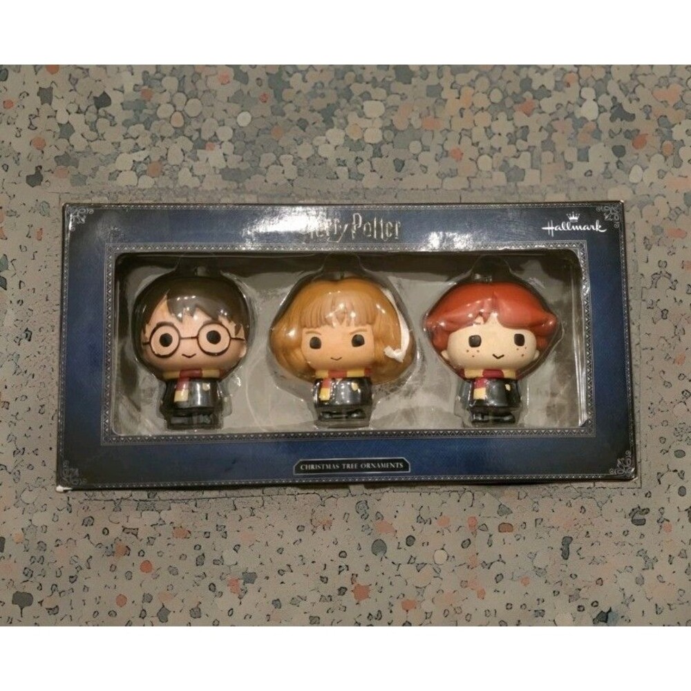 Hallmark Harry Potter Hermione Ron Christmas Ornament Set of 3 NIB New in Box